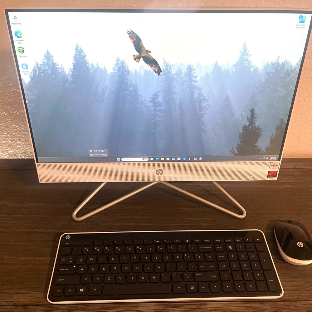 HP Silver All-in-One Desktop  1TB hard drive with  wireless Keyboard and Mouse